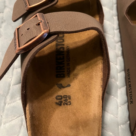 Birkenstock Brown Double-Buckle Slide Sandals sz 40 - Picture 5 of 6